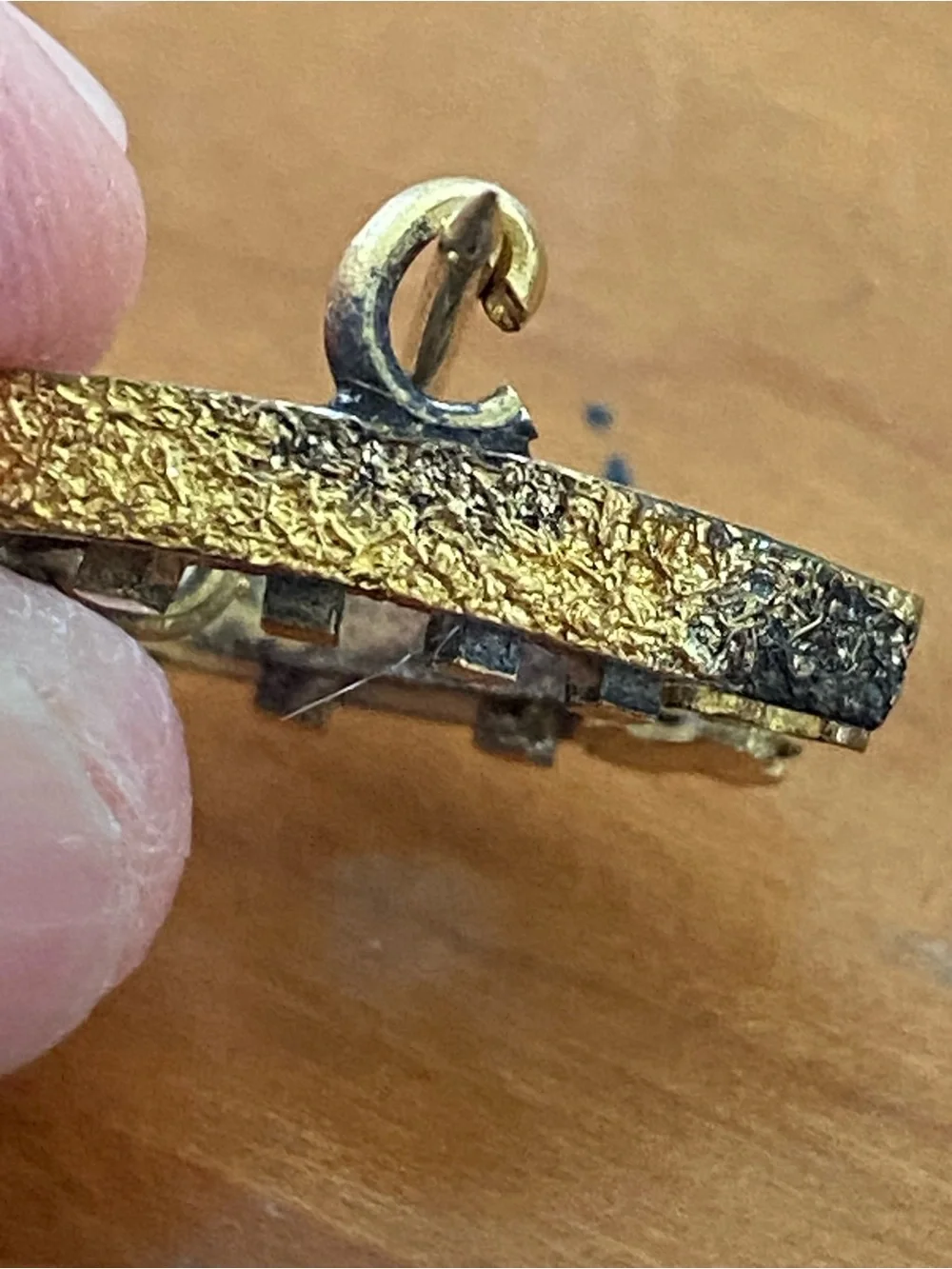Antique Gold Plated Horseshoe Brooch